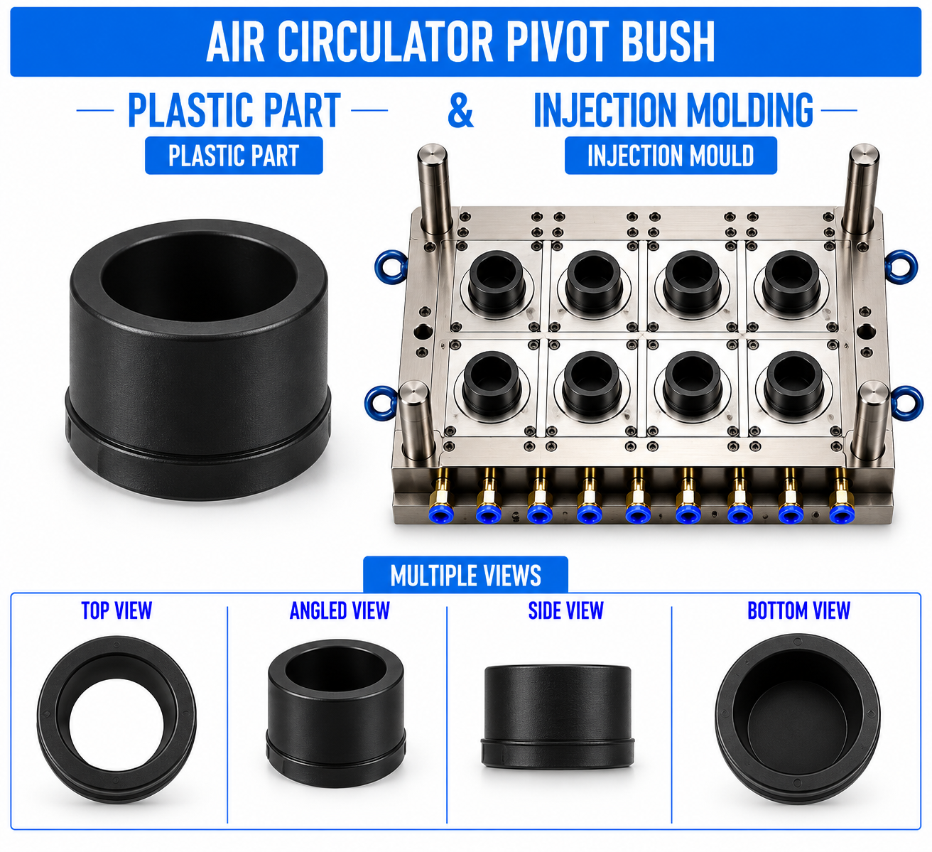 Air Circulator Plastic Pivot Bush Mould and Moulding Service